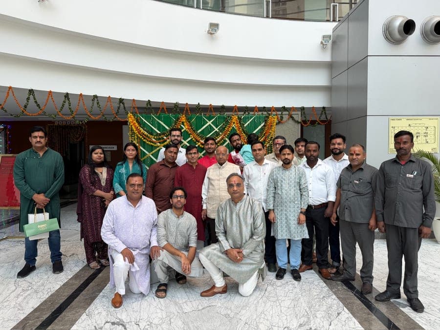 The DC Jain team together at a festive celebration