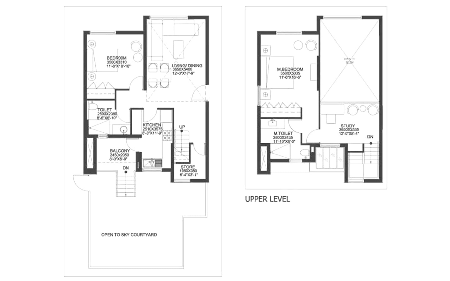 2BHK + 2T + Study