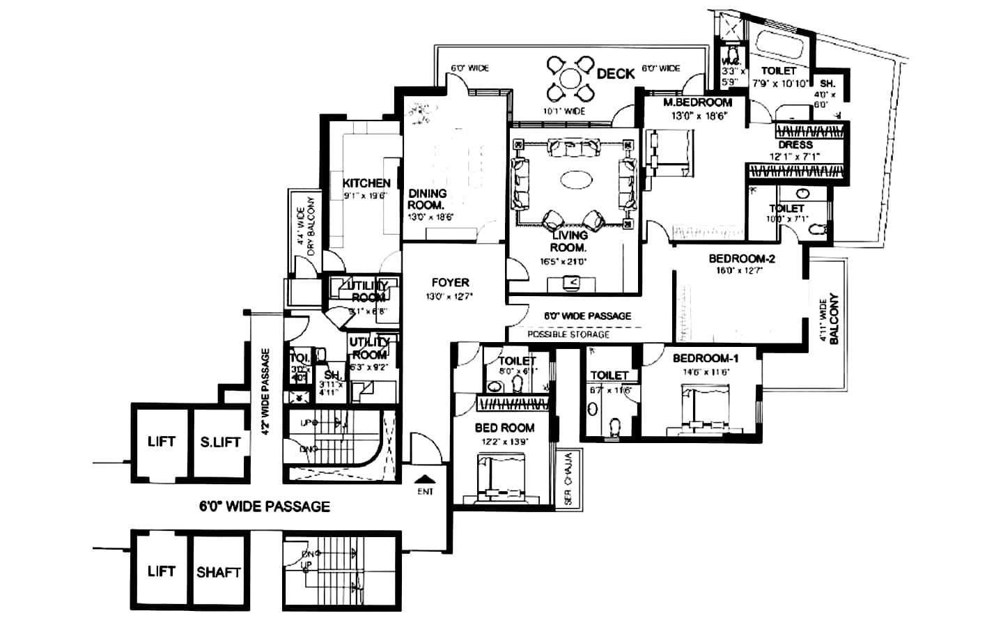 4BHK + 5T + SQ