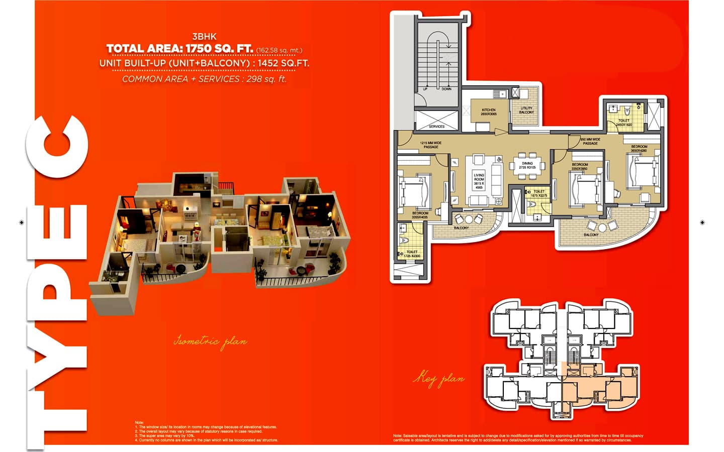 3BHK + 3T
