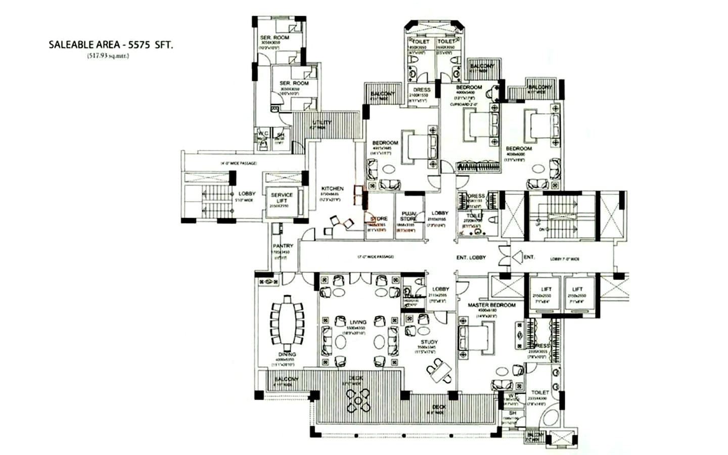 4BHK + 4T + SQ