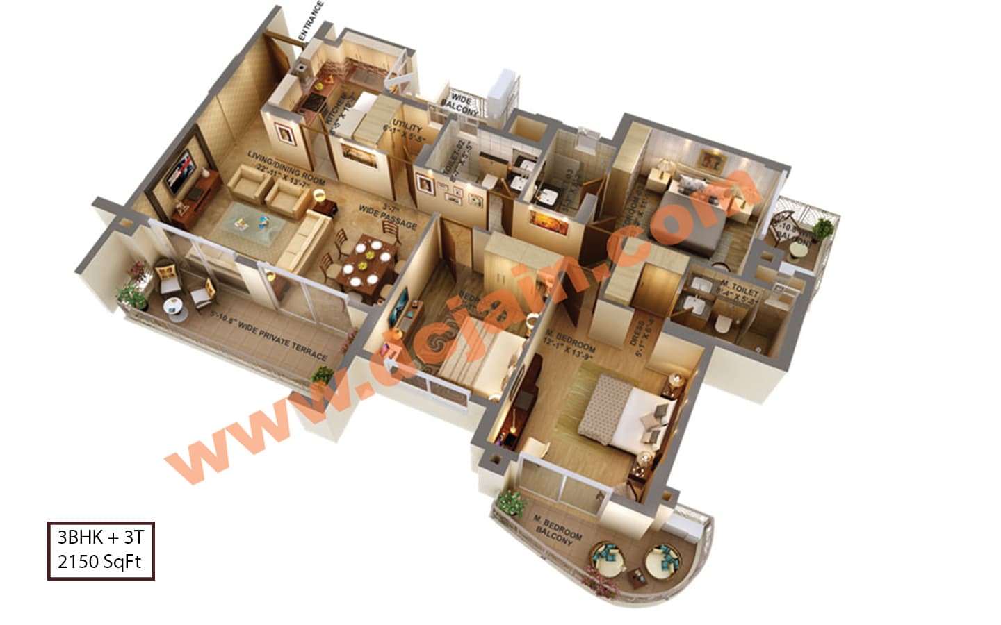 3BHK+3T