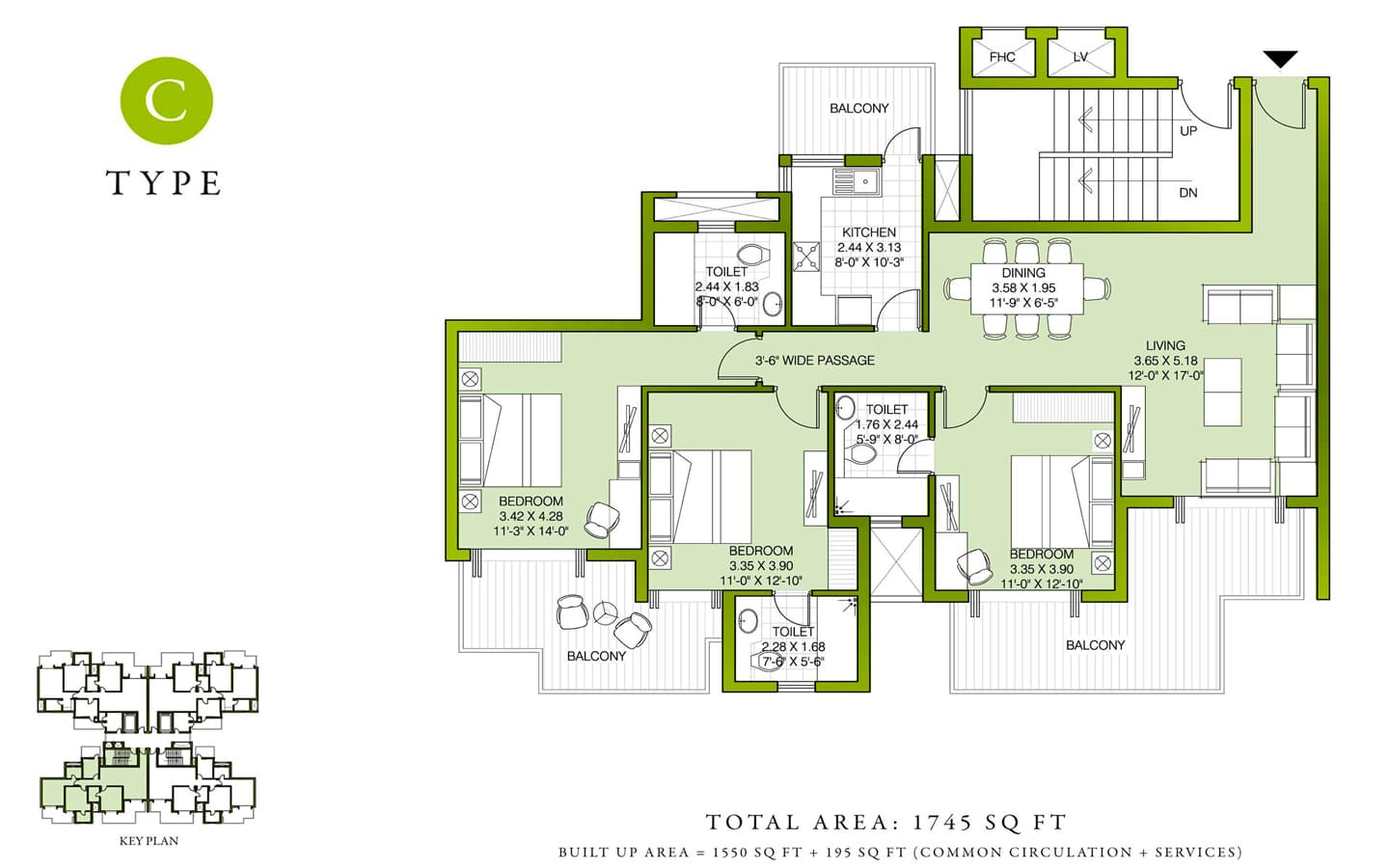 3BHK+3T