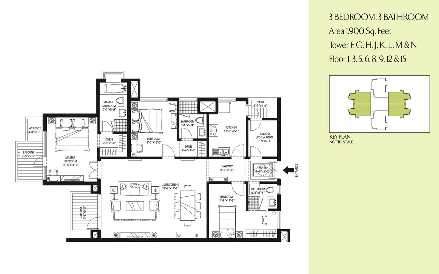 3BHK+3T+SQ