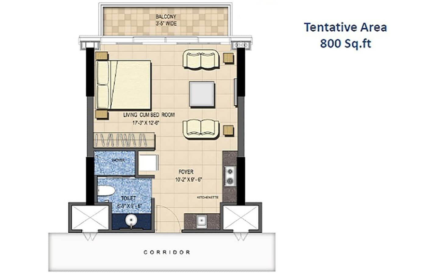 1BHK+1T