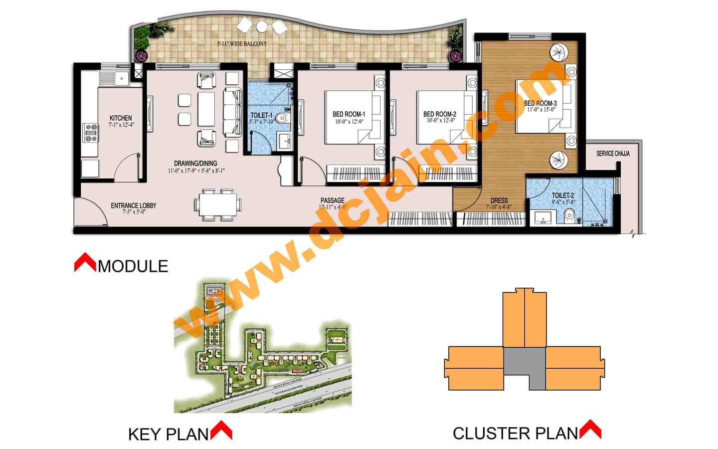3BHK+3T