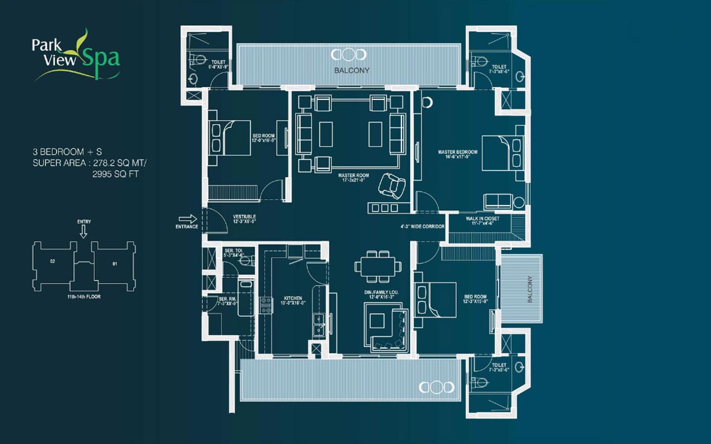 3BHK+3T+SQ