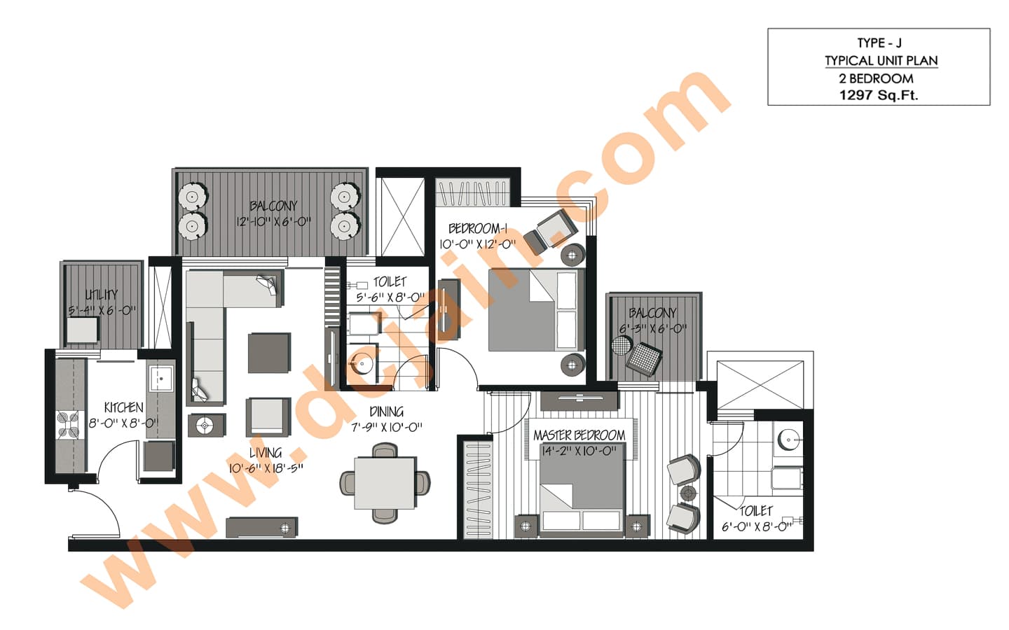 2BHK+2T