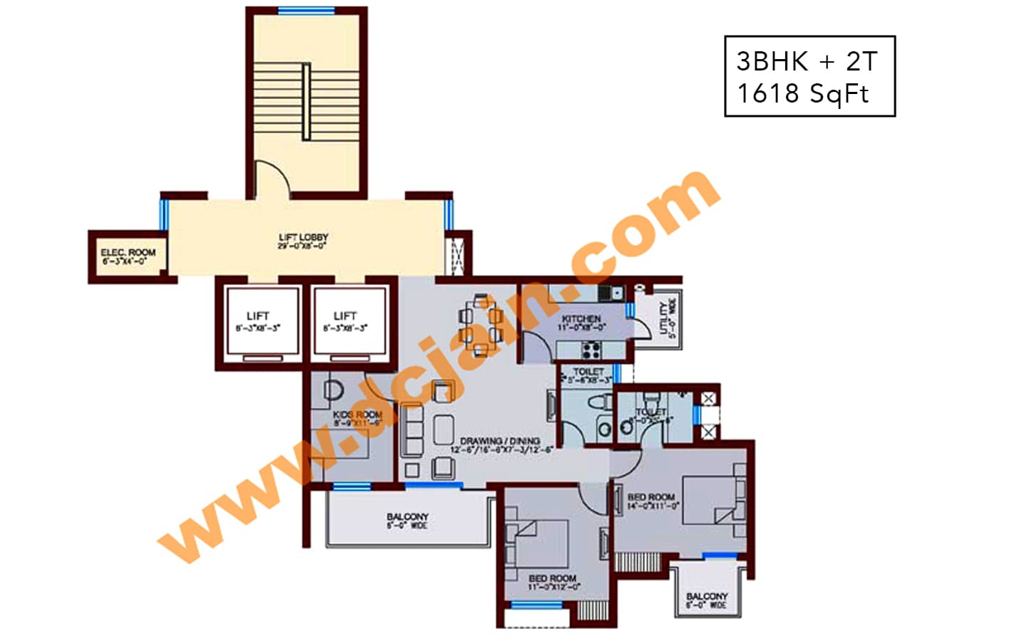 3BHK+2T