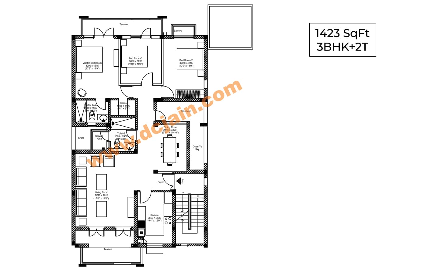 3BHK+3T