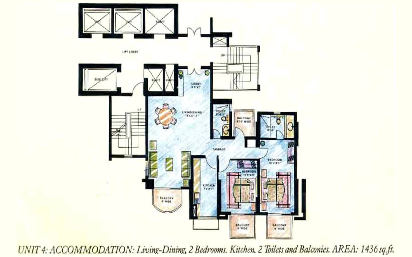 2BHK+2T