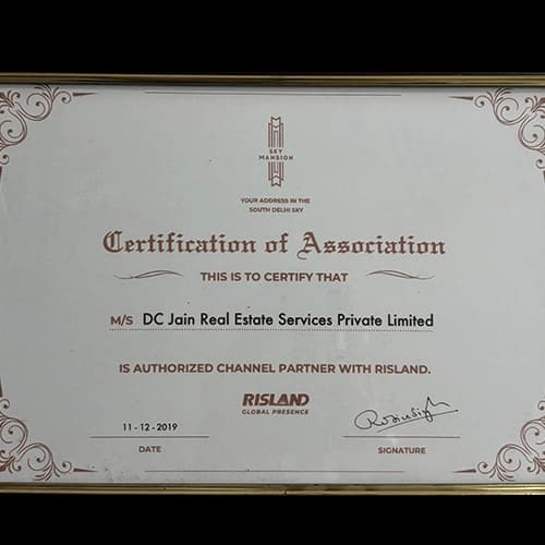 Certificate of Association — Risland India